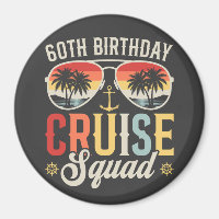 60TH Birthday Cruise Squad Family Matching Circle