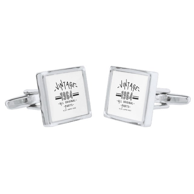 60th Birthday Cufflinks (Angled)