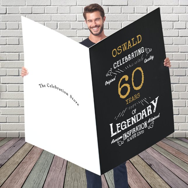 60th Birthday Custom Jumbo Legendary Funny Card (Creator Uploaded)