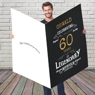 60th Birthday Custom Jumbo Legendary Funny Card