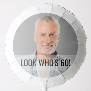 60th Birthday Custom Photo Balloon