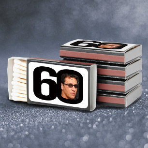 60th Birthday custom photo favor or gifting  Matchboxes