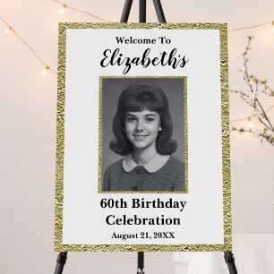 60th Birthday Custom Photo Welcome Sign