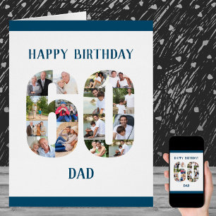 60th Birthday Dad Number 60 Photo Collage Big Cards