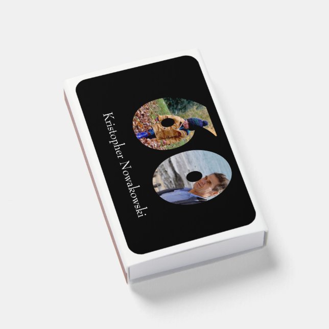 60th Birthday Fabulous Photo Template Fun  Matchboxes (Front Closed)