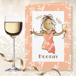 60th Birthday Female Cartoon Ethnic Funny Saying Card