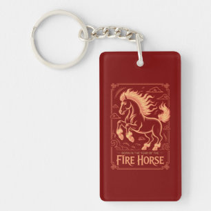 60th Birthday Fire Horse Chinese Zodiac 2026 Lunar Keychain