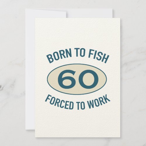 60th Birthday Fishing Card