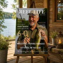 60th Birthday Fishing Welcome Sign for Him