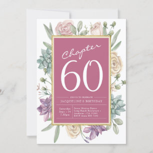 60th Birthday Floral Surprise Party Invitation