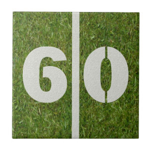 60th Birthday Football Customizable Tile