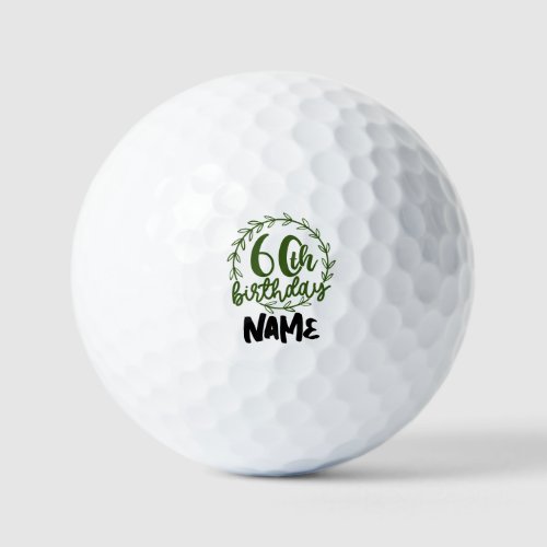 60th Birthday for golfer  Golf Balls