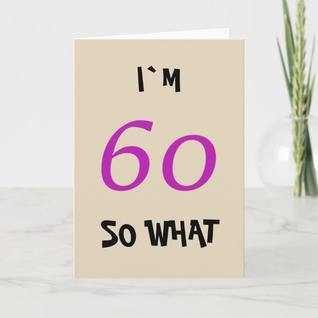 60th Birthday for Her Funny Card (Front)