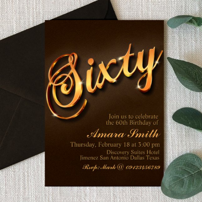 60th Birthday for Woman Invitation (Creator Uploaded)