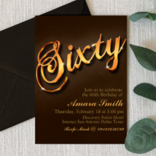 60th Birthday for Woman Invitation