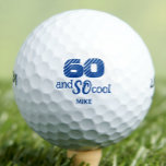 60th Birthday Friend Gift – Blue Cool 60 Years Golf Balls<br><div class="desc">Surprise your golf buddy with this awesome “60 and SO Cool” ball for their big 6-0! This modern and personalized blue golf ball makes a thoughtful and fun birthday gift for any golfer friend. Enjoy!</div>