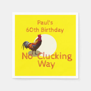 60th Birthday Fun Chicken Invitation Napkins