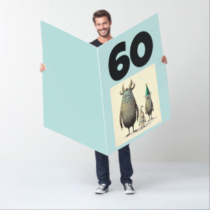 60TH BIRTHDAY FUNNY BIG BIGGEST GREETING CARD