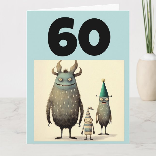 60TH BIRTHDAY FUNNY GREETING CARD (Front)
