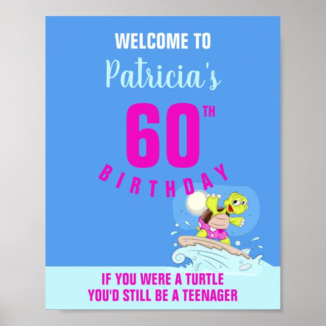 60th birthday funny quote party   poster (Front)