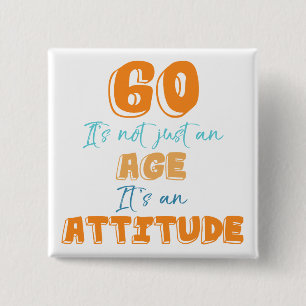 60th Birthday Gag Gift Button