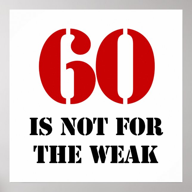 60th Birthday Gag Gift Poster (Front)