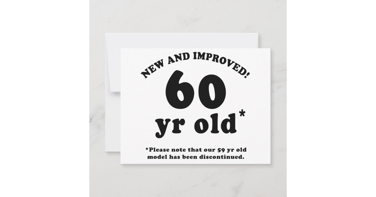 60th Birthday Gag Gifts Card Zazzle