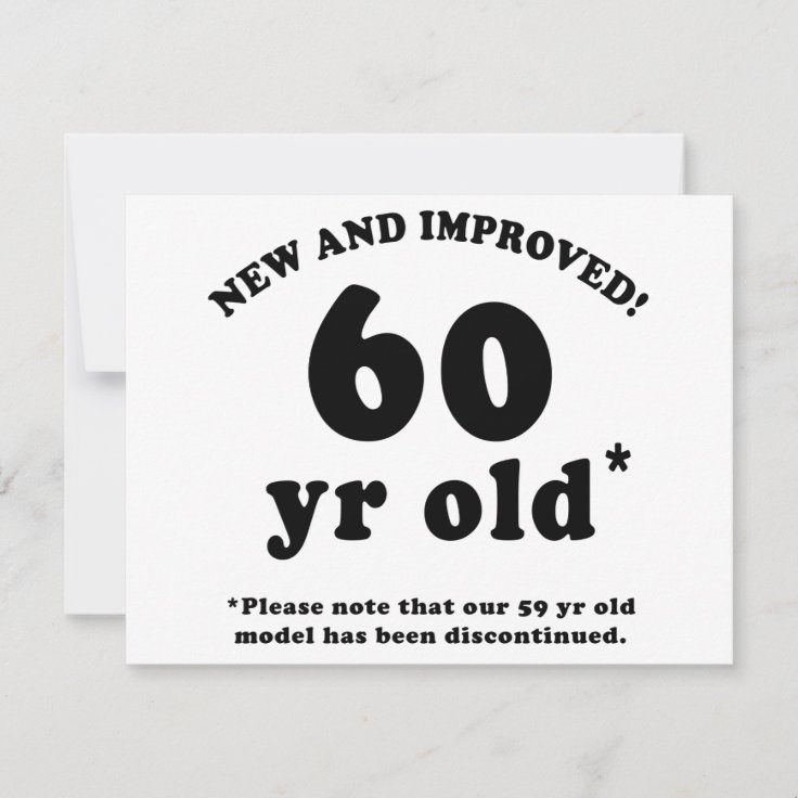 60th Birthday Gag Gifts Card Zazzle