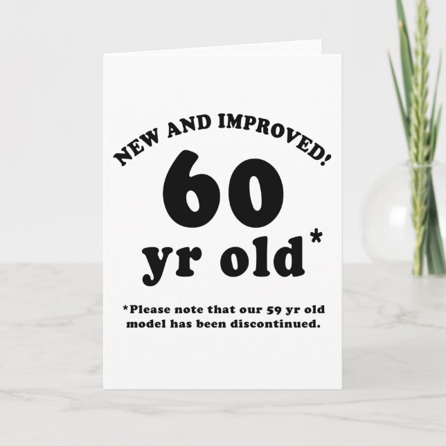 60th Birthday Gag Gifts Card (Front)
