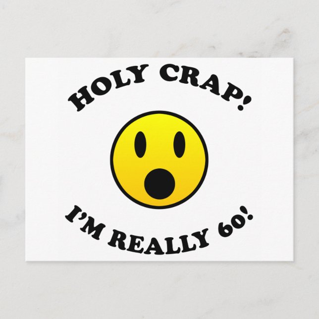 60th Birthday Gag Gifts Postcard (Front)