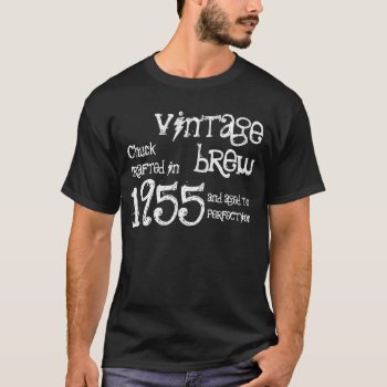 60th Birthday Gift 1955 Vintage Brew A05 T-shirt by JaclinArt at Zazzle