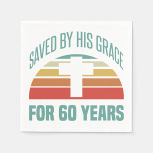 60th Birthday Gift For Christians Napkins