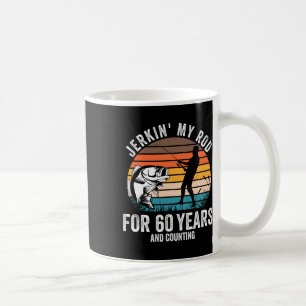 60th Birthday Gift For Fisherman Men Funny Fishing Coffee Mug