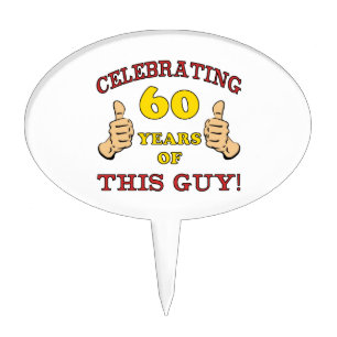 60th Birthday Gift For Him Cake Topper
