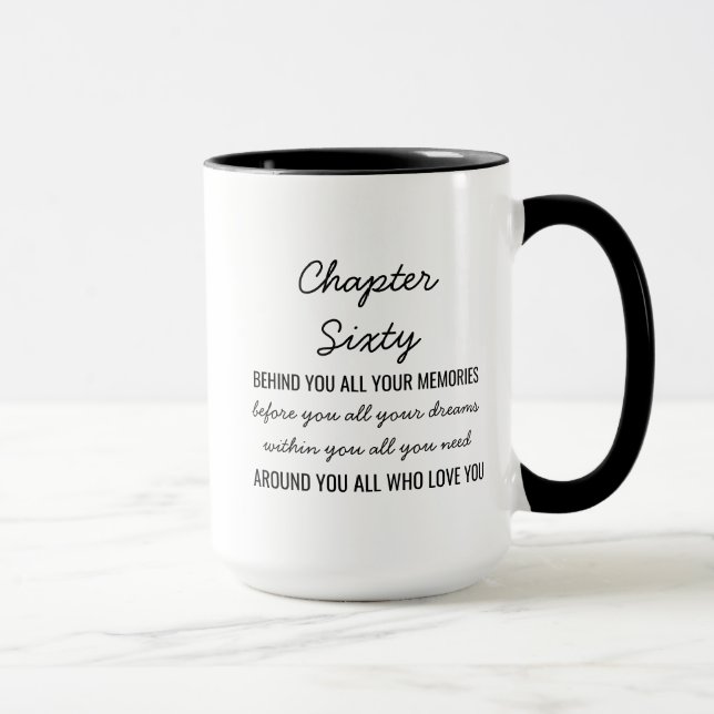 60th Birthday Gift for Women, Personalized 60th  Mug (Right)