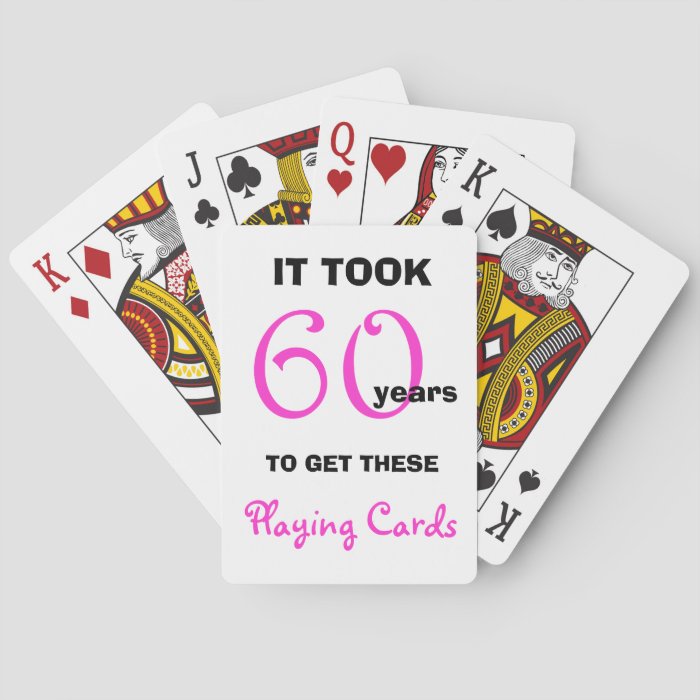 60th Birthday Gift Ideas for Her   Playing Cards