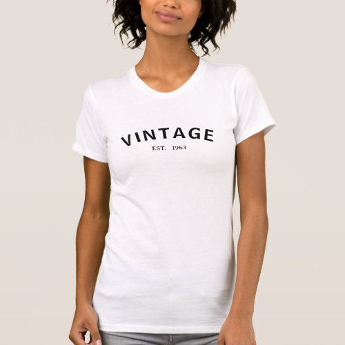 60th birthday gift shirt Vintage est 1964 61th  T_Shirt