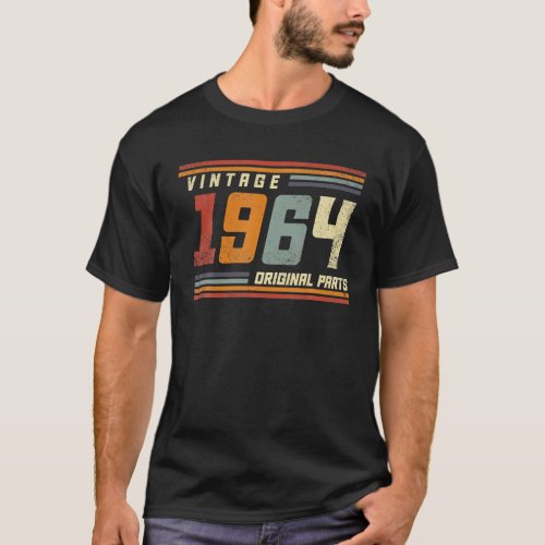 60th Birthday Gift Vintage 1964 Men Women 60 Years T_Shirt