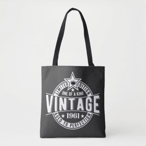60th Birthday Gift Vintage Aged to perfection Tote Bag