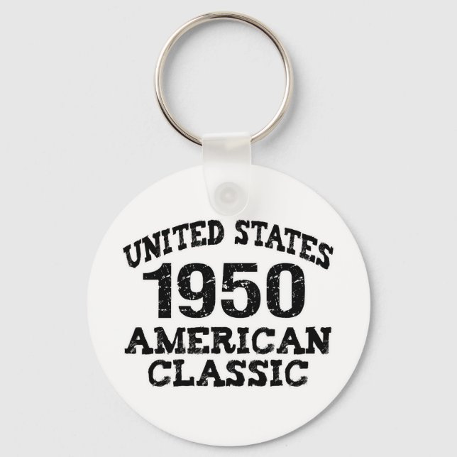 60th Birthday Gifts, 1950 Keychain (Front)