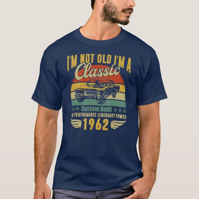 60th Birthday Gifts for Men Dad Retro Vintage T-Shirt (Front)