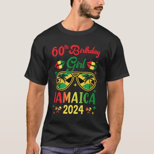 60th Birthday Girl Jamaica Vacation Party Outfit 2 T_Shirt