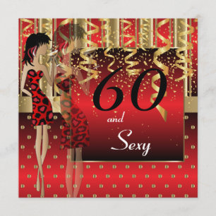 60th Birthday Girl Party Bash Invitation
