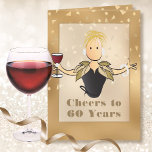 60th Birthday Glitter Sparkle Fabulous For Her Card<br><div class="desc">This bold and glamorous card will put a smile on her face. If sparkle and glitter makes her smile,  this is the card for her.  You can personalize her name and year and even the message if you want!</div>