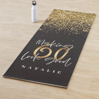 60th birthday gold and black modern glitter