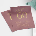 60th Birthday Gold Pink Budget Invitation Flyer<br><div class="desc">Celebrate a milestone with this budget friendly pink and gold 60th birthday invitation flyer from Zazzle! This unique design features gold and pink design, making it the perfect choice for someone special's big day. Make sure you don't miss the moment by getting your guests excited with this eye-catching invitation!. LOW...</div>