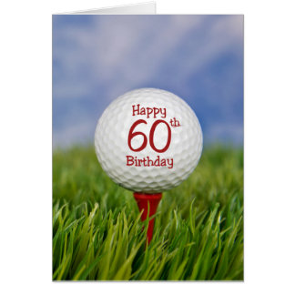 60th Birthday Golf Ball Card