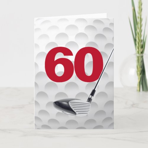 60th Birthday Golf Ball Design Card