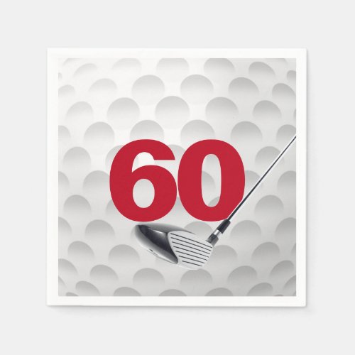 60th Birthday Golf Ball Napkins