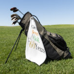 60th Birthday Golf Cheers and Beers Towel<br><div class="desc">This is a cool and modern, 60th birthday, golf design. It is a simple, minimal design, in classic black and white, with pops of gold, orange and green. Perfect for a cool and fun, golf and beer themed, 60th birthday gift, party accessory or birthday party keepsake. This design is fully...</div>